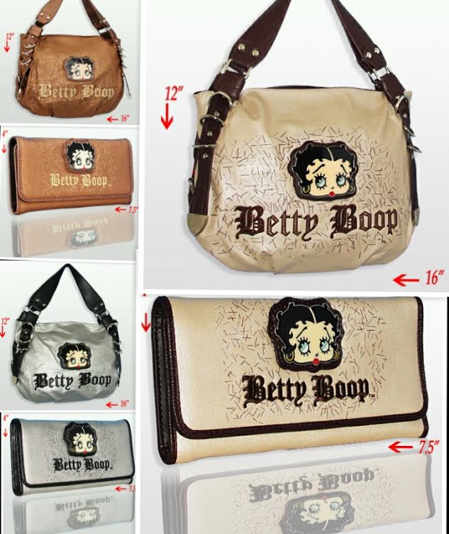 betty boop black handbag with rhinestones